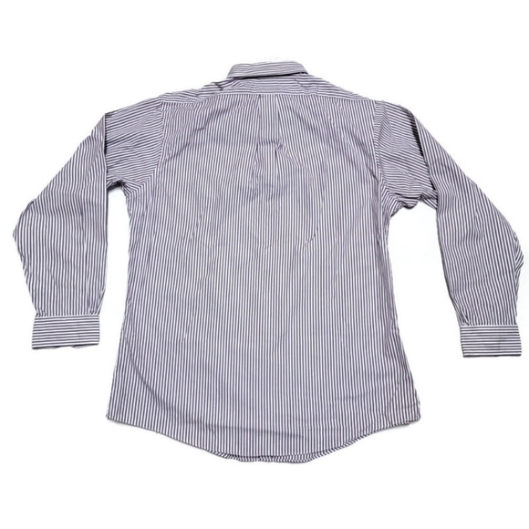 Brooks Brothers Est. 1818 SLIM Purple White Stripe Straight Collar 17-35 - Picture 2 of 7